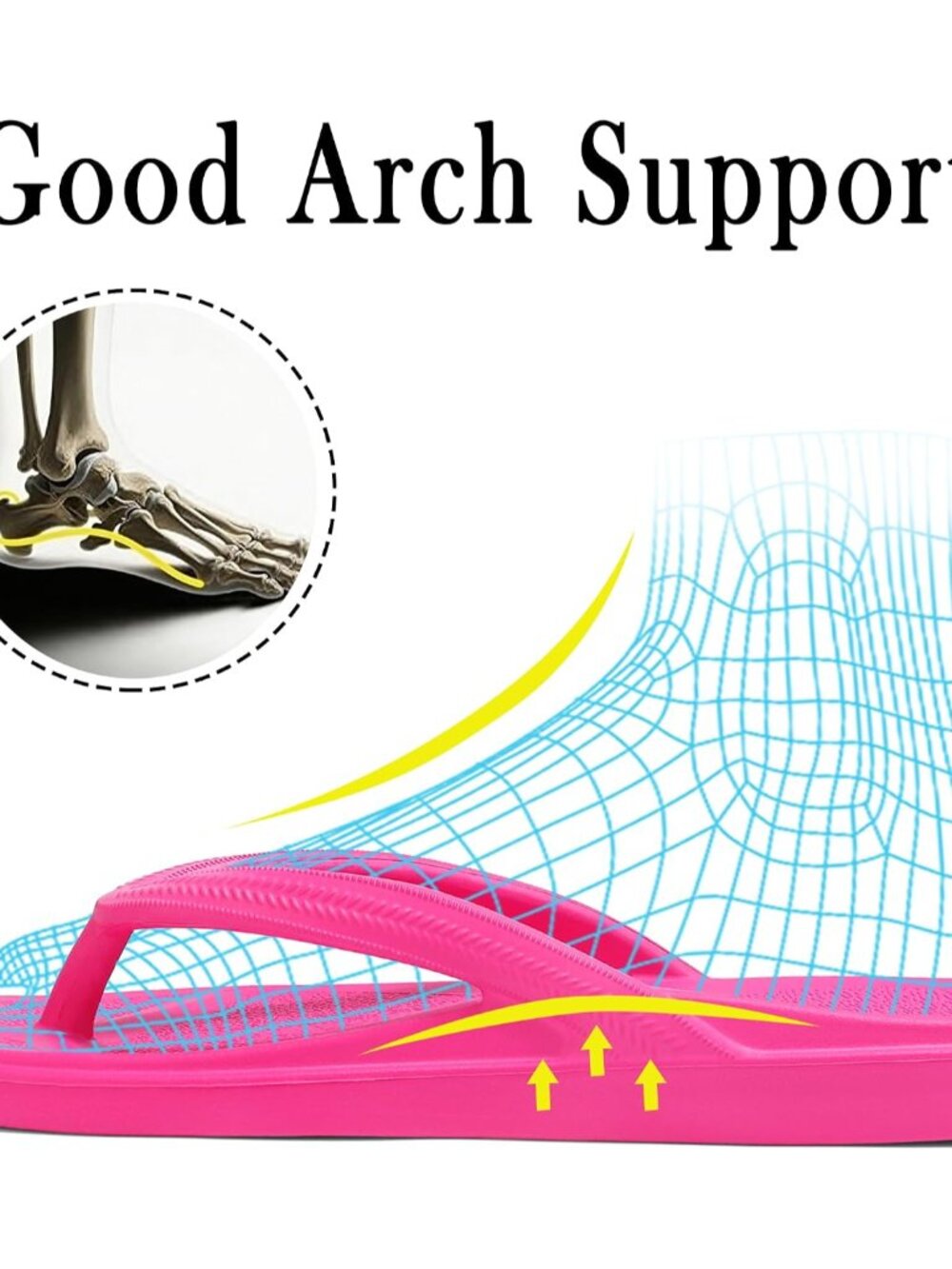Women’s Square Toe Flip Flops with Slip-Resistant Sole - Perfect for Beach Days - Picture 4 of 6